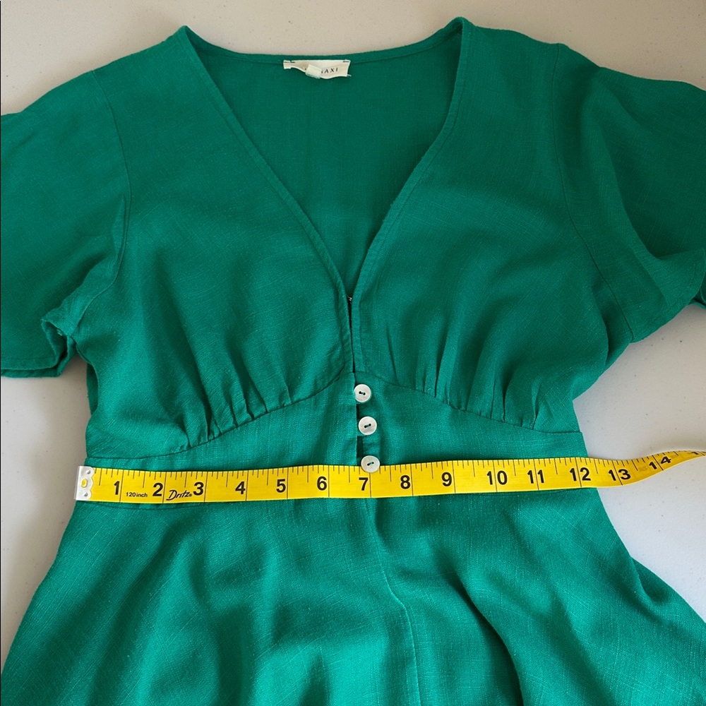 Iris Maxi Green High Low Dress with Button Detail Size 8. - Picture 10 of 16